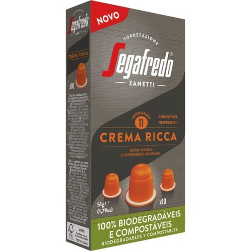 Nespresso Compatible Coffee Crema Ricca 10 Biodegradable Pods